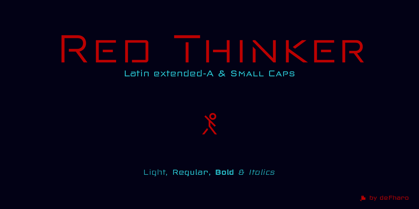 Przykład czcionki Red Thinker Italic